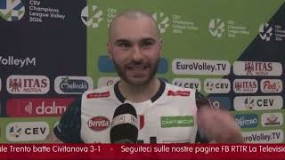 📺 DA RTTR  Champions League interviste gialloblù dopo il 31 sulla Lube nella semifinale dandata [upl. by Irvine]