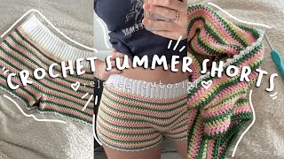 Crochet summer shorts with me  Relaxed tutorial [upl. by Edieh740]