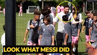 MESSI celebrated Thiagos birthday at the match Inter Miami academy look Ciro reaction [upl. by Weinberg]