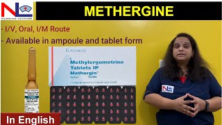 Methergine in English  Ergot Alkaloids Obstetrical Uterotonic  Ecbolic Drug  Nursing Lecture [upl. by Lezirg591]