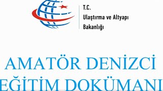 Amatör Denizci Belgesi Sınav Notları Eğitim Dökümanı [upl. by Golden]