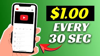 Earn 1 Every 30 Seconds From YouTube By Watching Videos Make Money Online 2023 [upl. by Davine]