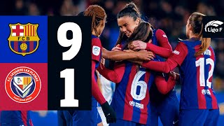 LIGA F  FC BARCELONA 9 vs 1 LEVANTE LAS PLANAS 🔵🔴 [upl. by Anastas]