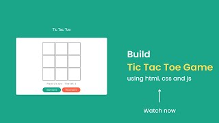 Build a Fun Tic Tac Toe Game with HTML CSS amp JavaScript [upl. by Llennoj]