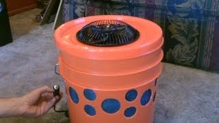 Homemade Evap Air Cooler  The quot5 Gallon Bucketquot Swamp Cooler DIY  can be solar powered [upl. by Neddra]