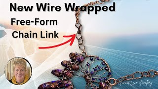 Freeform Elegance WireWrapped Oval Chain Link Creation  Easy [upl. by Trill]