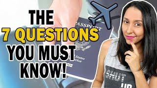 Customs amp Immigration 7 QUESTIONS English At The Airport [upl. by Anek512]