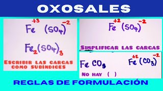 Reglas de Formulación de OXOSALES Oxisales o Sales Ternarias [upl. by Aivax236]