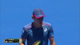 Alex de Minaur v Reilly Opelka match highlights 2R  Sydney International 2019 [upl. by Filberte]