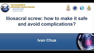 Iliosacral screw how to make it safe and avoid complications  DrIvan Chua [upl. by Elna4]