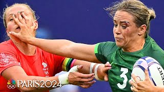 Beast Mode womens rugby sevens hits hard at the Paris Olympics  NBC Sports [upl. by Alym37]