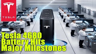 Tesla 4680 Battery Hits Major Milestones [upl. by Shandie84]