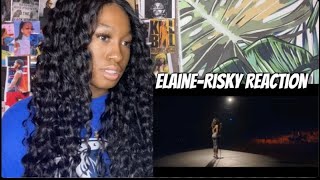 American React to Elaine  Risky Official Video  ReUpload [upl. by Ahsenauq916]