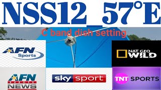 57°E dish setting nss 12 satellite frequency nss 12 c band channel list [upl. by Billie]