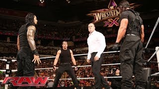 The Shield Triple Power Bombs Kane Raw March 17 2014 [upl. by Anitap]