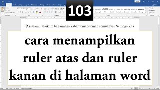 cara menampilkan ruler di word [upl. by Aihseket]