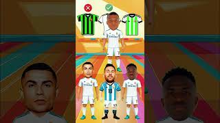 Quien Sabe Los Colores De Las Camisetas Ronaldo vs Messi vs Mbappé vs Vinicius [upl. by Aicilat]