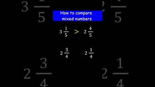 How to compare mixed numbers  Prealgebra shorts [upl. by Bigford]