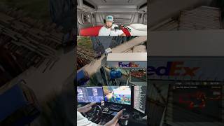 FedEx driver does proper turn fail funny comedy gaming eurotrucksimulator2 shorts [upl. by Ihn700]