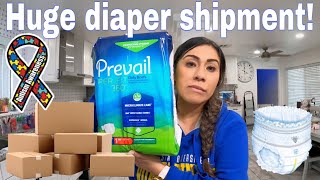 Huge RX diapers  incontinence supplies shipment for Autistic nonverbal teen girl Review [upl. by Atte]