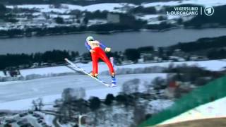 Anders Fannemel World Record 15022015 Vikersund 2515 Meters [upl. by Yrrab]