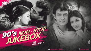 90s Nonstop Jukebox  Sid Guldekar  90s Evergreen Songs  90s Superhit Bollywood Songs [upl. by Kinna]