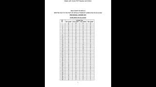 HIGH COURT ASSISTANT ANSWER KEY 🔐🗝️ [upl. by Anawal]