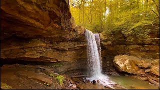 Ohiopyle State Park PA Cucumber Falls Pennsylvania Nature Waterfall [upl. by Winchester]