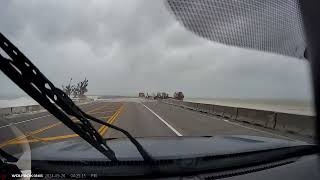 sanibel causeway sanibelisland hurricanehelene stormsurge crashingwaves [upl. by Wynny]