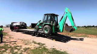 JCB Backhoe Loading On Big Tex Trailer [upl. by Nessim]