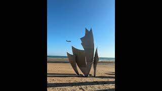 D Day flyover Omaha Beach 80th anniversary 2024 [upl. by Arbuckle]