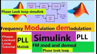 Frequency Demodulation using PLL  Phase lock loop in Simulink  FM modulation and demodulation [upl. by Matias843]