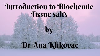 Introduction to Biochemic Tissue Salts by Dr Ana Klikovac [upl. by Lledraw69]