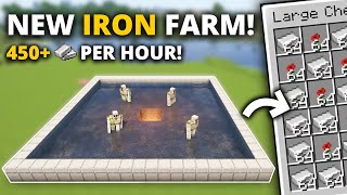 Minecraft NEW IRON Farm in 121 Bedrock amp PE  450 PH [upl. by Alahsal997]