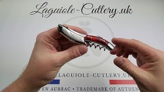 Laguiole Sommelier Corkscrew Red Marshmallow  Laguiole UK [upl. by Adnorrahs473]