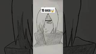 How to draw Nagato Uzumaki in 20 secs shorts anime drawing [upl. by Anetsirhc]