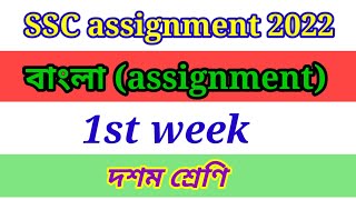 class 10 bangla assignment  class 10 assignment  bangla assignment  ssc assignment 2022 [upl. by Jahdol]