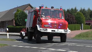 Heckenbrand ELW  TLF 818 Freiwillige Feuerwehr Ihlowerfehn [upl. by Ecinnahs]