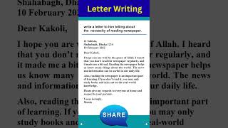 write a letter to your friend telling him about the necessity of reading newspaper [upl. by Swehttam]