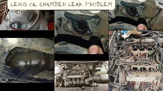 Lexus oil chamber leak remove 🔧🥱🛠️how to remove oil chamber automobile machenical video lexus [upl. by Akemit]