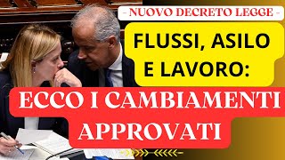 ✅ ECCO LE NOVITÀ DEL NUOVO DECRETO LEGGE SUI FLUSSI LAVORO E IMMIGRAZIONE IN ITALIA [upl. by Fiester417]