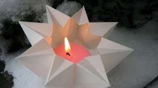 Origami ✬ Star Lantern ✬ Teelichtstern [upl. by Baoj]