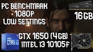 Alan Wake 2 PC Benchmark low settings 1080p INIEL I3 10105FGTX 16504GB 16GB RAM [upl. by Gabel]