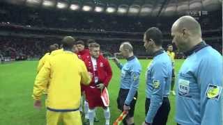 Polska Ukraina 22032013 Hymny HD [upl. by Refinej]