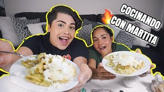 COCINANDO CON MARTITA Mexican Chilaquiles  MUKBANG cooking amp eating show [upl. by Deerdre]