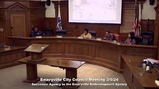 City Council Meeting  Emeryville CA  March 5 2024 [upl. by Gnov717]