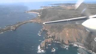 Taking off from Alderney Airport Channel Islands  Aurigny Air [upl. by Ecnarolf]