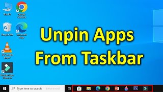 How to Unpin Apps from Taskbar In Windows [upl. by Dafodil]