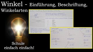 Winkel Einführung  Erklärung Begriffe Beschriftung Winkelarten  Geometrie Klasse 5 6 7 [upl. by Murton96]