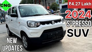 New 2024 Maruti SPresso CNG  ₹427 Lakh  35 kmpkg Mileage  New Features Price Full Detail Review [upl. by Burny]